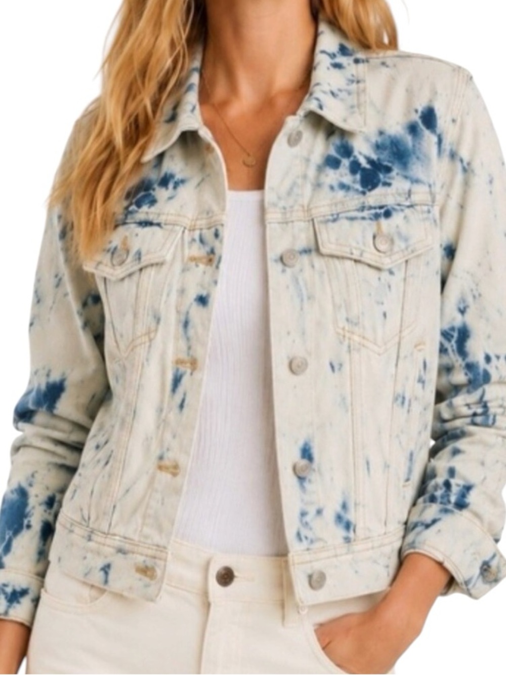 Free People Rumors Bleached Denim Jacket Excellent Condition